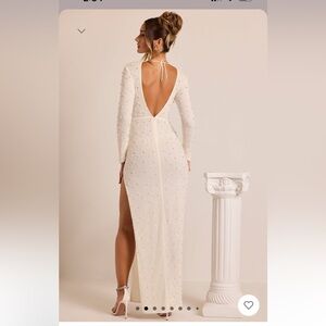 Long Vienna Pearl Oh Polly Dress